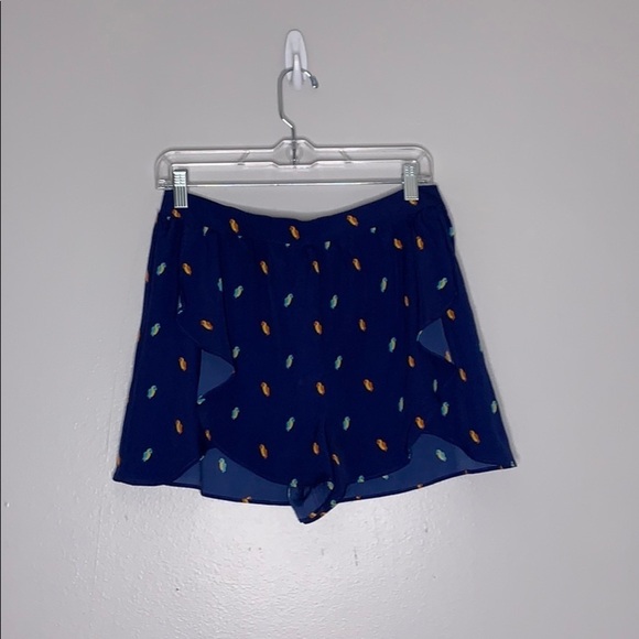 BCBGeneration Parrot Bird free flowing tulip short navy medium women’s - Picture 3 of 8
